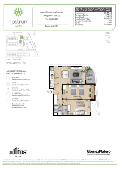 VENTA 2 DORMITORIOS NOSTRUM GARDEN PRADO