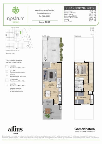 VENTA DUPLEX 2 DORMITORIOS NOSTRUM GARDEN PRADO