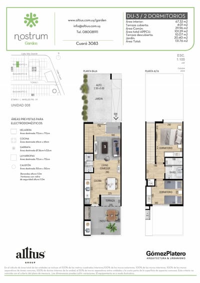VENTA DUPLEX 2 DORMITORIOS NOSTRUM GARDEN PRADO
