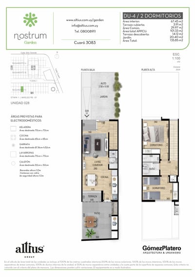 VENTA DUPLEX 2 DORMITORIOS NOSTRUM GARDEN PRADO
