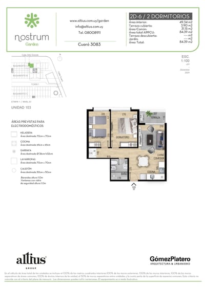 VENTA 2 DORMITORIOS NOSTRUM GARDEN PRADO