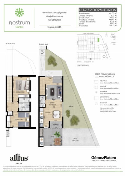 VENTA DUPLEX 2 DORMITORIOS NOSTRUM GARDEN PRADO