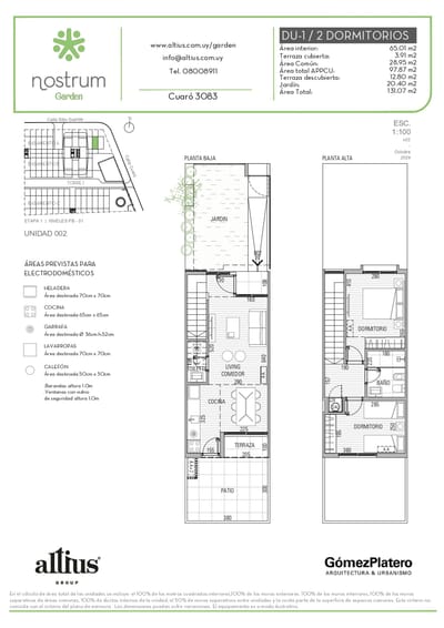 VENTA DUPLEX 2 DORMITORIOS NOSTRUM GARDEN