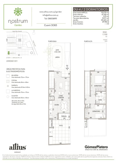VENTA DUPLEX 2 DORMITORIOS NOSTRUM GARDEN