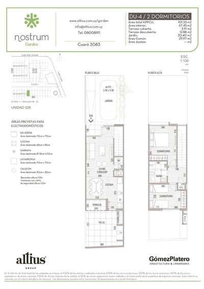 VENTA DUPLEX 2 DORMITORIOS NOSTRUM GARDEN