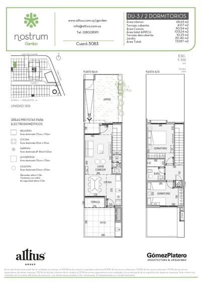 VENTA DUPLEX 2 DORMITORIOS NOSTRUM GARDEN