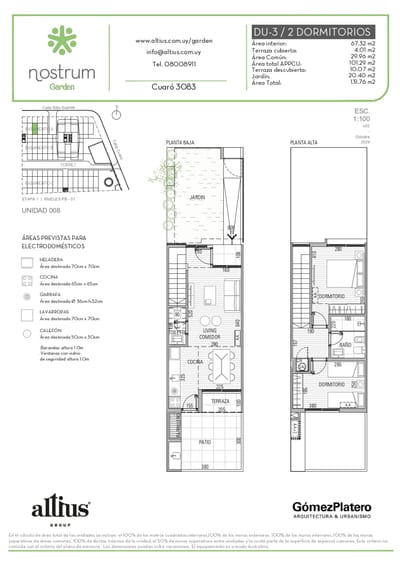 VENTA DUPLEX 2 DORMITORIOS NOSTRUM GARDEN