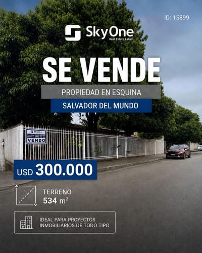 Propiedad en Esquina en Venta | Barrio Salvador del Mundo