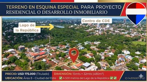 terreno ideal para inversion  en el area 8