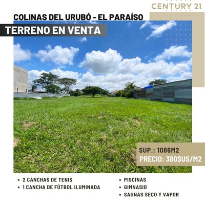 TERRENO EN VENTA - COLINAS DEL URUBO SECTOR EL PARAISO