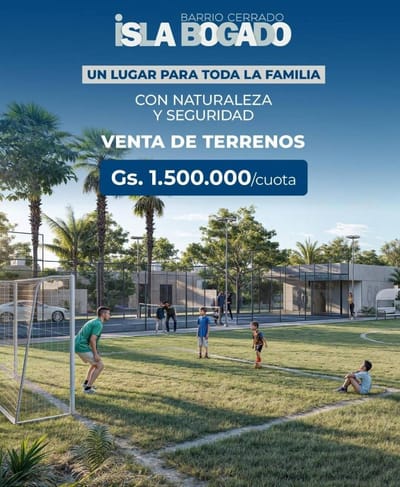 Venta De Terrenos En El Barrio Cerrado Isla Bogado, Luque