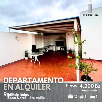 Departamento amoblado en alquiler – Edificio Itaipú