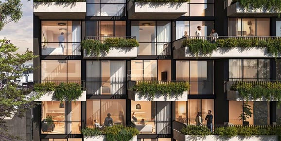 Apartamento 2 dormitorios con terraza de 9 m2 .