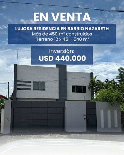 En venta lujosa casa en Asunción 