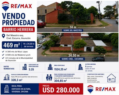VENDO TERRENO EN BARRIO HERRERA