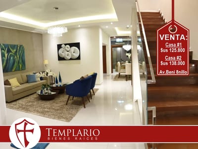 Av. Beni 8vo Anillo - Condominio Cerrado Tajibo - Casa en Venta zona norte