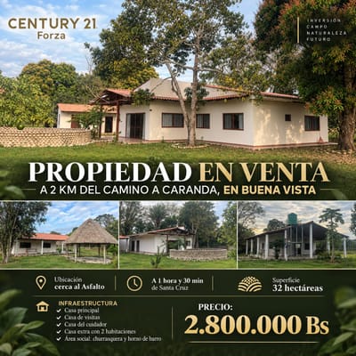 EN VENTA | PROPIEDAD RURAL EN BUENA VISTA