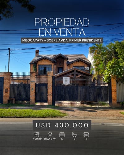 Propiedad en venta Av. Primer presidente 