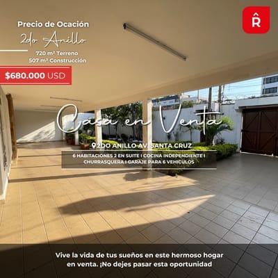 Casa en Venta (segundo anillo)