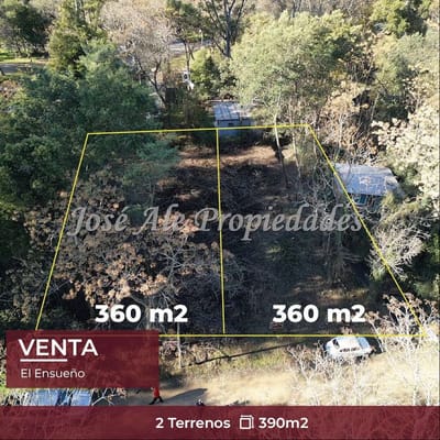 EN VENTA TERRENO EN EL ENSUEÑO DE 360M2. COLONIA.