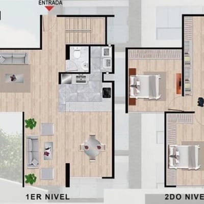 Duplex frente parque - Urb San Roque
