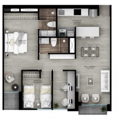 Departamento en  venta  m   dormitorios    De estreno