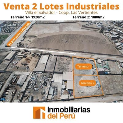 Zonificación I2 - 1920m2 en Coop. Las Vertientes Villa el Salvador