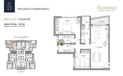 Venta apartamentos diamond 2 dormitorios + garaje PUNTA DEL ESTE