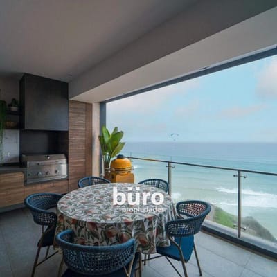 DEPARTAMENTO EN VENTA VISTA AL MAR  DORMS CON TERRAZA Y BBQ EN MIRAFLORES