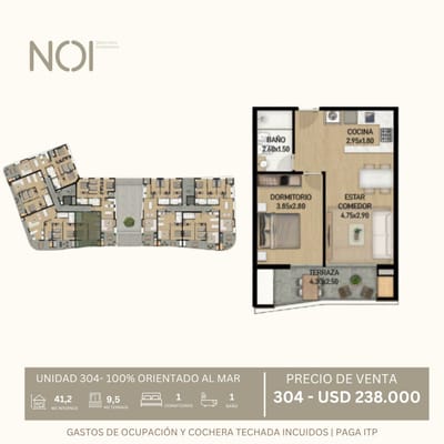 VENTA SHANGRILA FRENTE A RAMBLA 1 DORMIT Y COCHERA