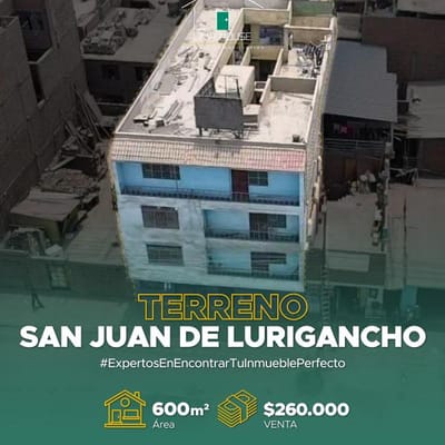 SE VENDE TERRENO EN SAN JUAN DE LURIGANCHO