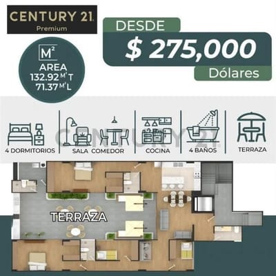 Se vende DEPARTAMENTO en PRIMER PISO Surco con Terraza