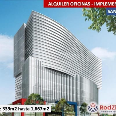 ALQUILER OFICINA IMPLEMENTADA m  SAN BORJA