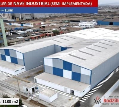 ALQUILER DE NAVE INDUSTRIAL SEMI IMPLEMENTADA m  LURIN