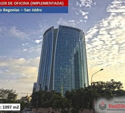 ALQUILER DE OFICINA m  IMPLEMENTADA  SAN ISIDRO