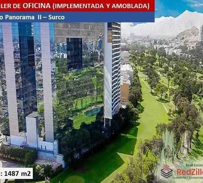 ALQUILER DE OFICINA IMPLEMENTADA Y AMOBLADA m  SURCO