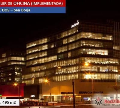 ALQUILER DE OFICINA IMPLEMENTADA m  SAN BORJA