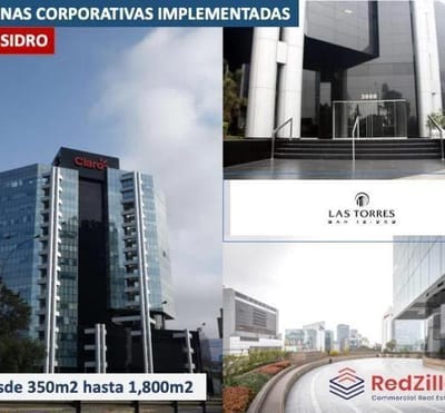 ALQUILER OFICINA COMERCIAL IMPLEMENTADA m  SAN ISIDRO