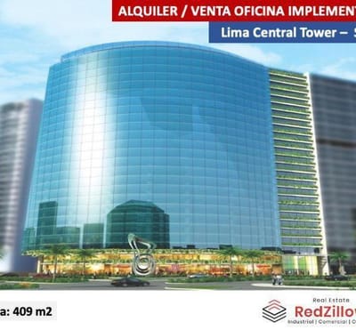 AlquilerVenta Oficina m Implementada  Surco