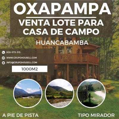 VENDO  HERMOSO TERRENO IDEAL CASA DE CAMPO CON IMPRESIONANTE VISTA