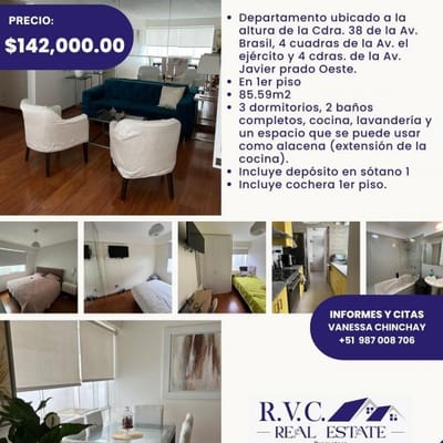 VENTA DE DEPARTAMENTO EN MAGDALENA DEL MAR