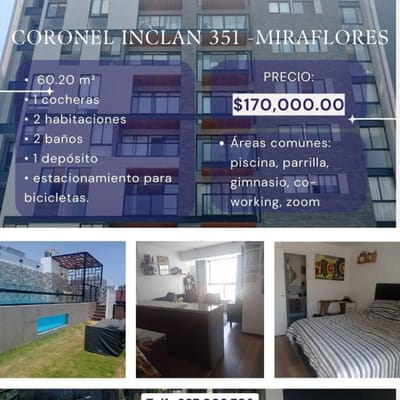 VENTA DE DEPARTAMENTO EN EL CENTRO DE MIRAFLORES