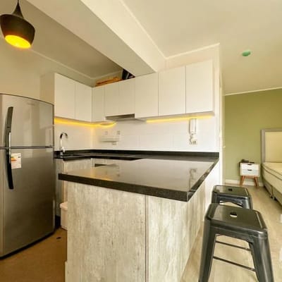 LINDO DPTO AMOBLADO TIPO LOFT  HABITACIN Y  COCHERA
