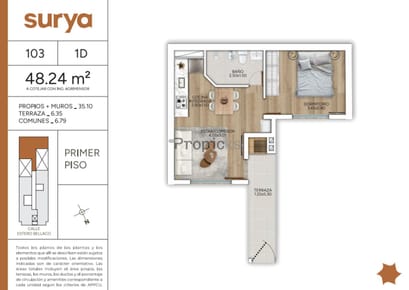 Venta proyecto apartamento 1 dormitorio La banqueada