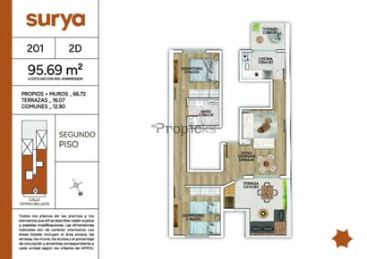Venta proyecto Apartamento 2 dormitorios La Blanqueada