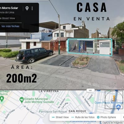 Casa en Urbanizacin Monterrico Sur Santiago de Surco a precio de terreno