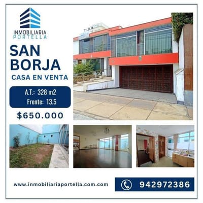 SAN BORJA VENTA DE CASA A ESPALDAS DE SAN BORJA NORTE