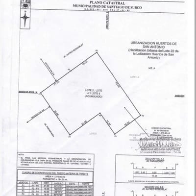 VENTA TERRENO  DE  M PARA UN HERMOSO PROYECTO INMOBILIARIO EN SURCO