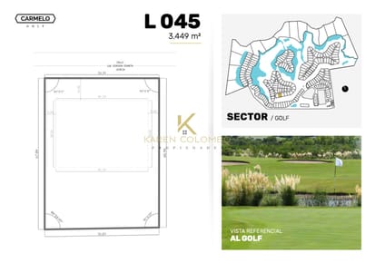 Lote en venta e Carmelo Golf