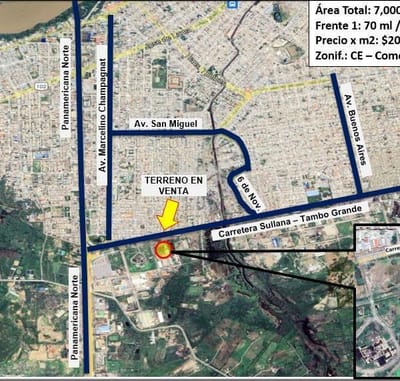 Terreno en venta  m  Sullana  Piura